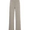 Billede af b.Young BYROWAN WIDE PANTS i beige med smalle, lodrette striber og brede ben.