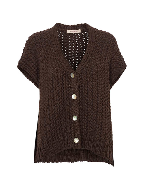 LECOCO - FELICIA VEST CABLE KNIT