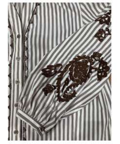 Alternative view of Qnuz Accessories - STRIPED SHIRT W EMBRODERY